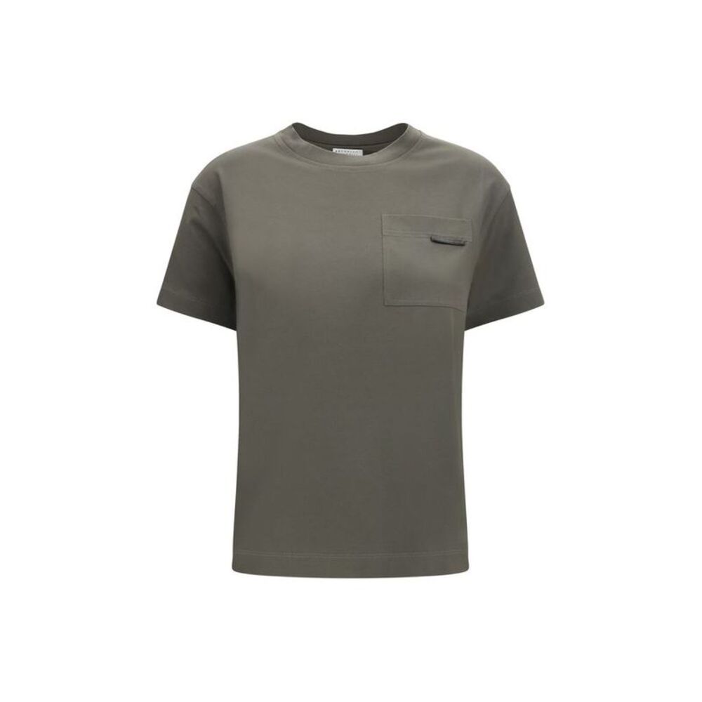 Brunello Cucinelli Bicolor Cotton Women's T-Shirt